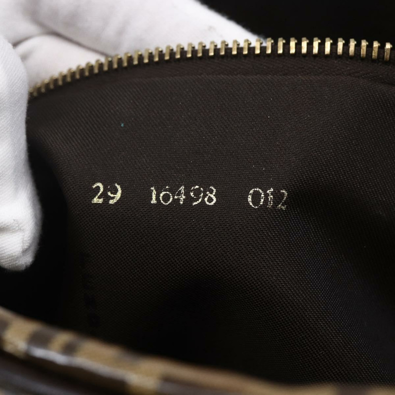 【日本直送】FENDI Zucchino帆布手提包 米色 金色 正品 SW1844-24