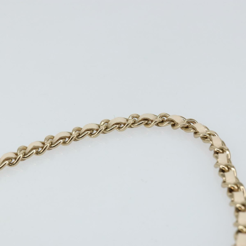 【日本直送】香奈兒 (CHANEL) 絎縫鏈條肩背包,羊皮材質,米色金色,CC標誌,正品 BA8041-7