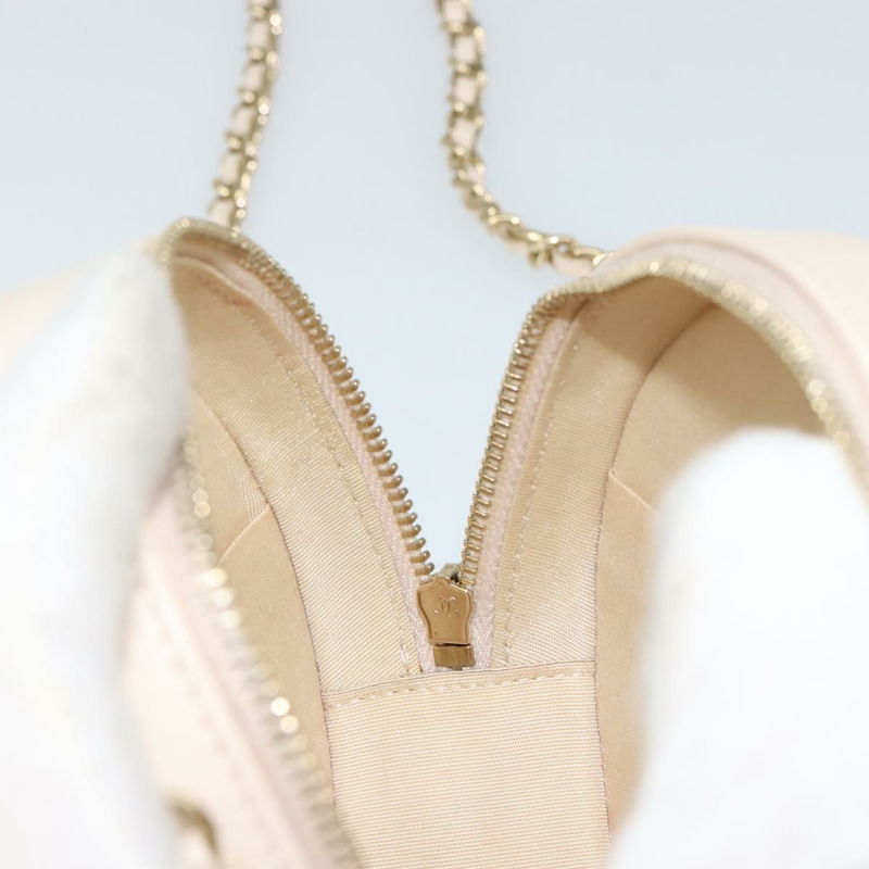 【日本直送】香奈兒 (CHANEL) 絎縫鏈條肩背包,羊皮材質,米色金色,CC標誌,正品 BA8041-17