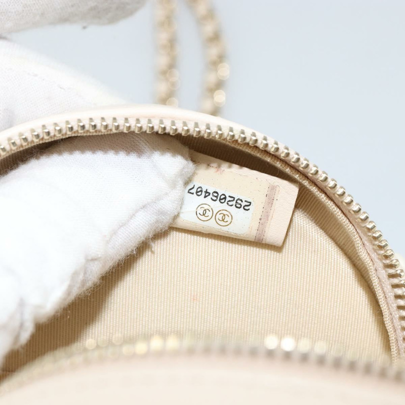 【日本直送】香奈兒 (CHANEL) 絎縫鏈條肩背包,羊皮材質,米色金色,CC標誌,正品 BA8041-21