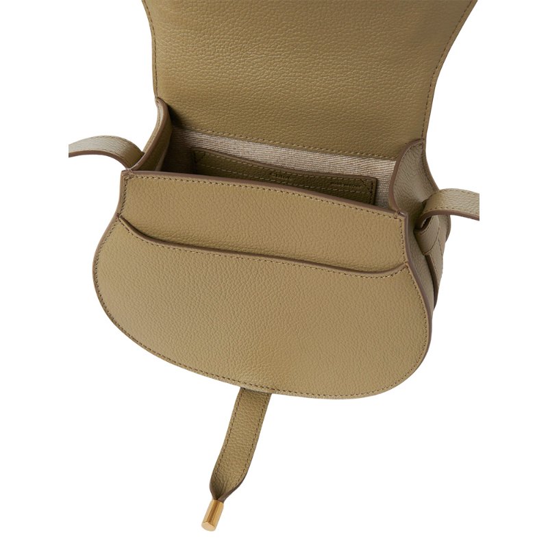 Chloe Small Marcie Saddle Crossbody Bag for Women in Pottery Green - 	CHC22AS680I31-38I-3