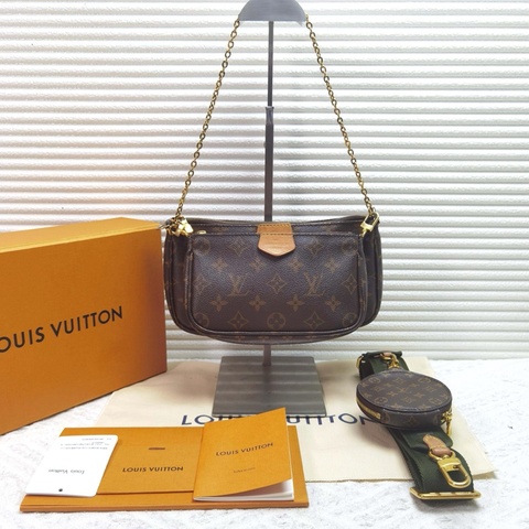 LV路易威登 MULTI 五合一老花單肩包斜挎包20年➕芯片