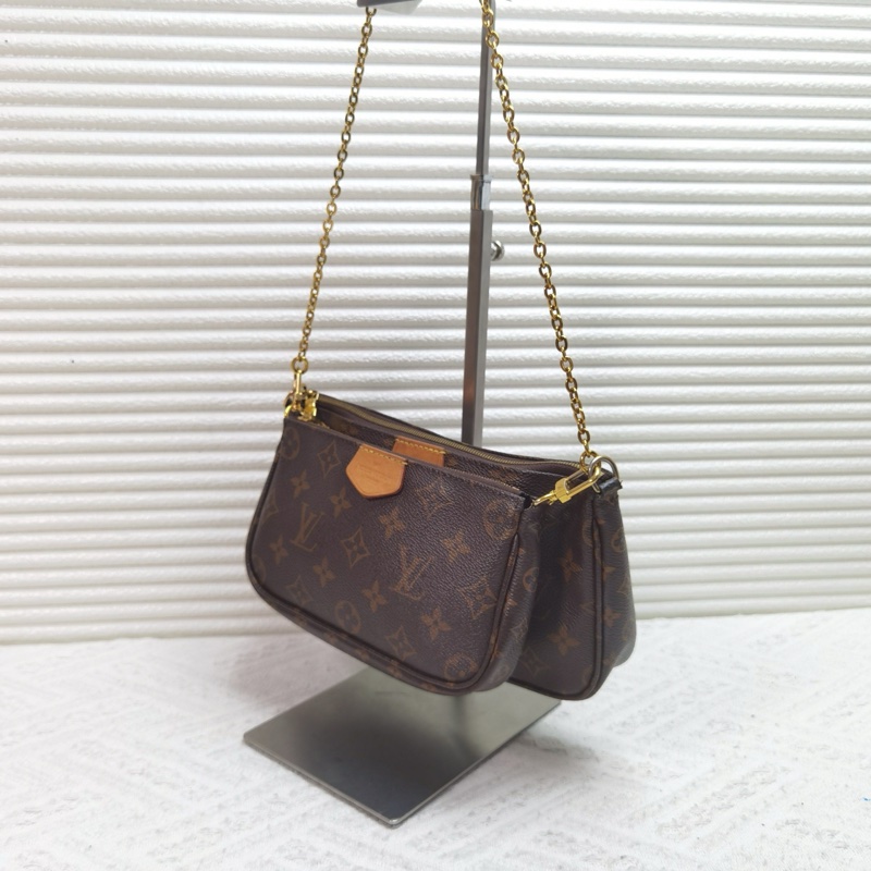 LV路易威登 MULTI 五合一老花單肩包斜挎包20年➕芯片-9