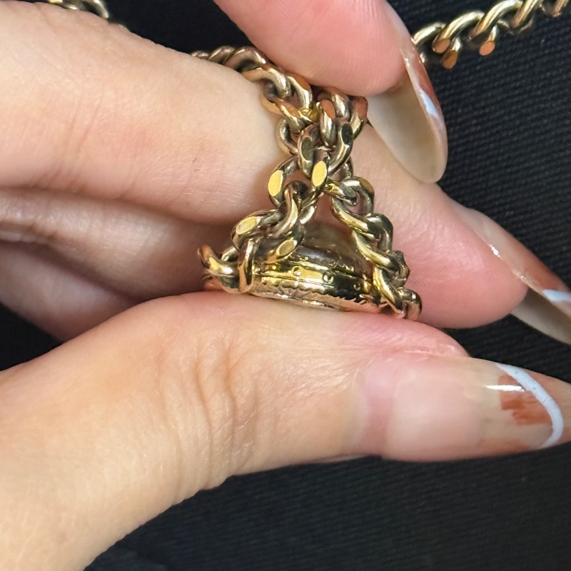 chanel 鈕扣淡金色項鍊choker-8