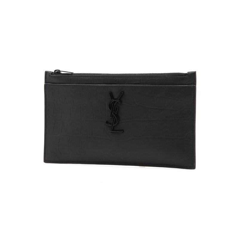 Saint Laurent Monogram Bill Pouch Bag Black - 636330-C9H0U-1000-0