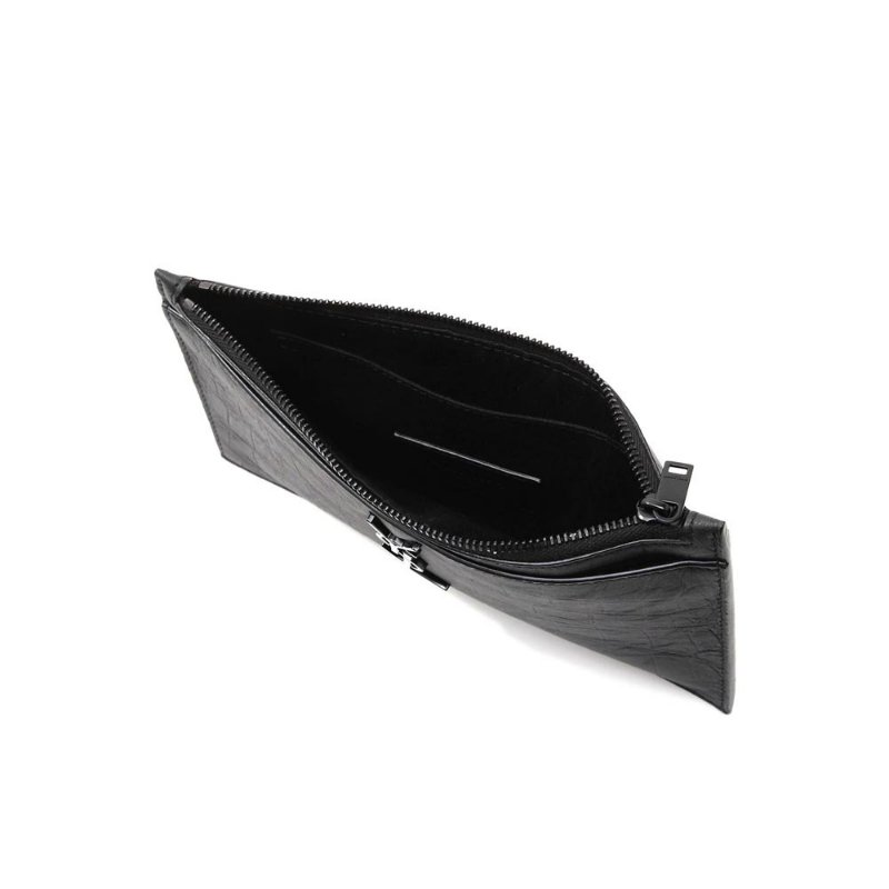 Saint Laurent Monogram Bill Pouch Bag Black - 636330-C9H0U-1000-1