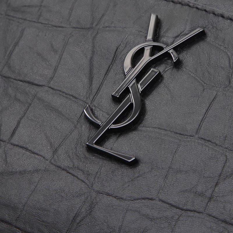 Saint Laurent Monogram Bill Pouch Bag Black - 636330-C9H0U-1000-4