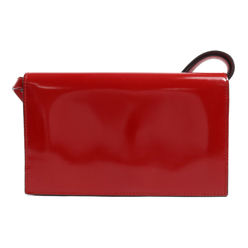 GUCCI 漆皮皮革Wallet On Strap銀扣肩背袋-1