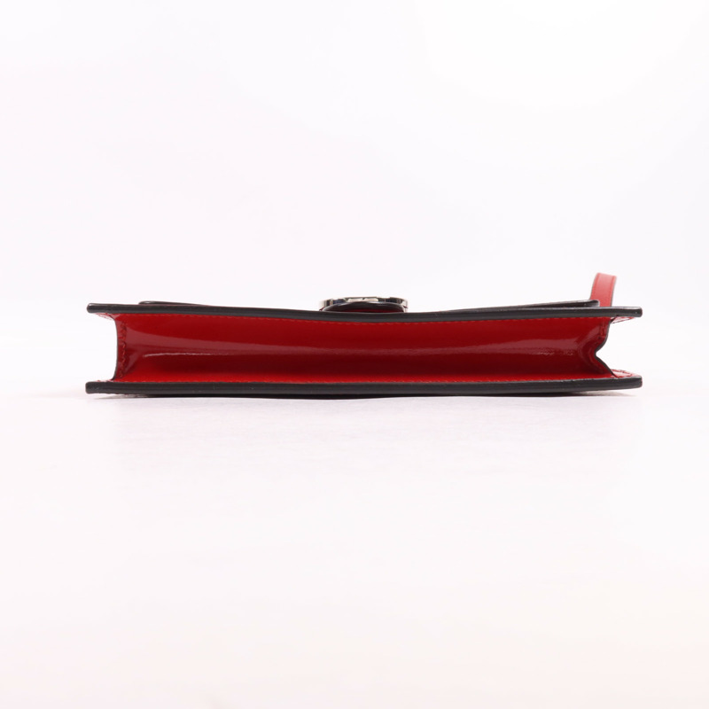 GUCCI 漆皮皮革Wallet On Strap銀扣肩背袋-3