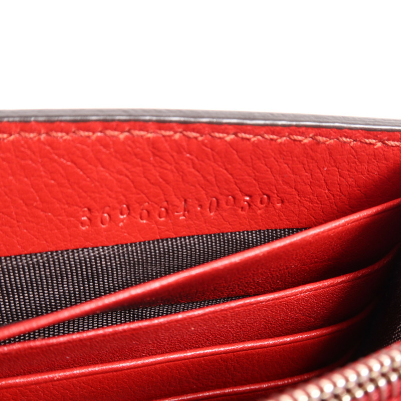 GUCCI 漆皮皮革Wallet On Strap銀扣肩背袋-11