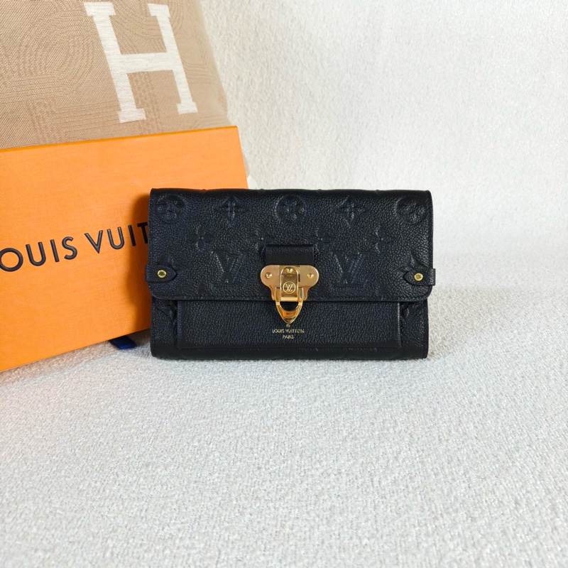 Louis Vuitton LV Vavin 全皮logo壓印 黑金-0