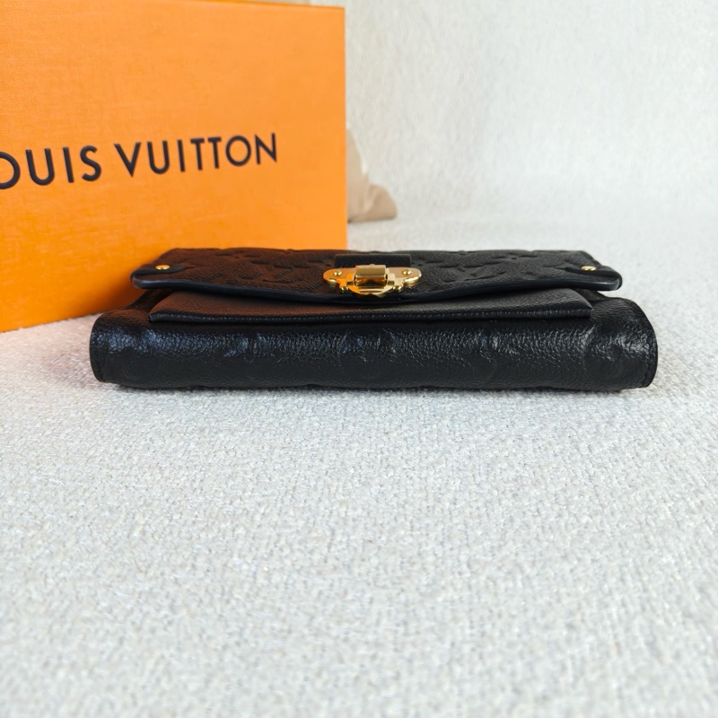 Louis Vuitton LV Vavin 全皮logo壓印 黑金-3
