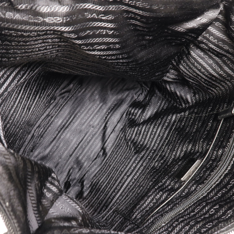 PRADA 尼龍2 Way Shoulder銀扣手挽肩背兩用袋-9