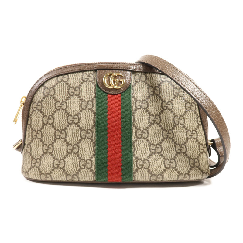 GUCCI 塗層帆布Ophidia GG金扣肩背袋-0