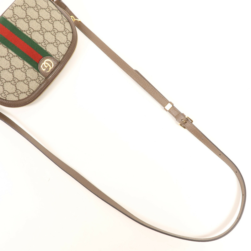 GUCCI 塗層帆布Ophidia GG金扣肩背袋-4