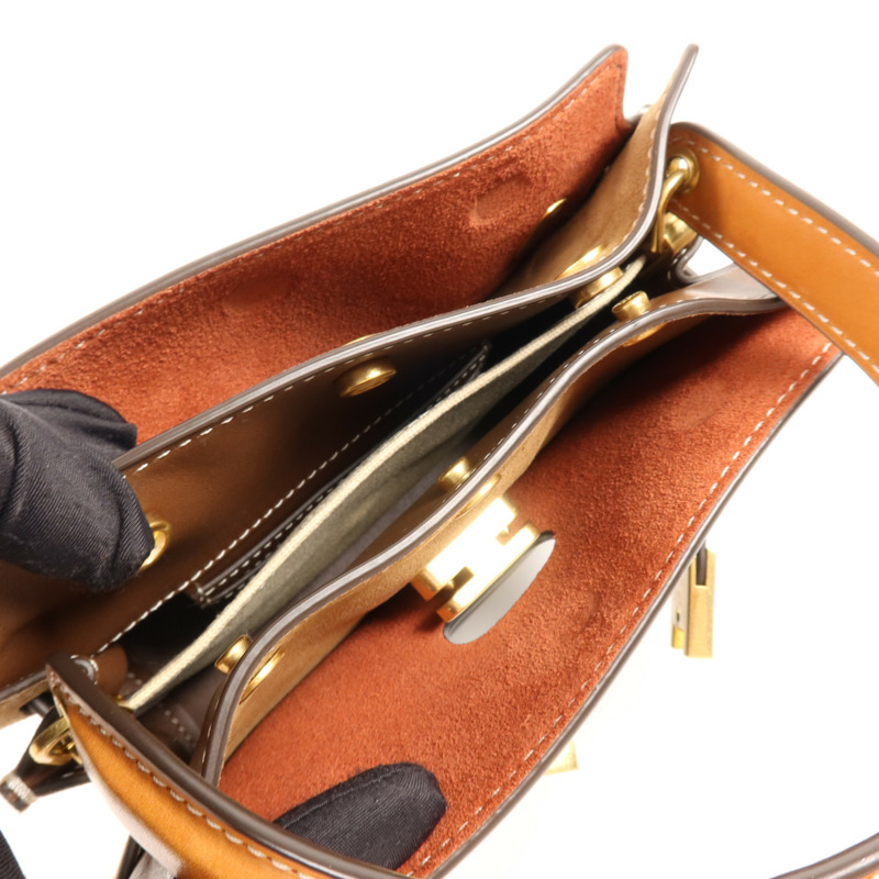 Tory Burch 牛皮皮革Lee Radziwill Petite Double Bag金扣手挽肩背兩用袋-4
