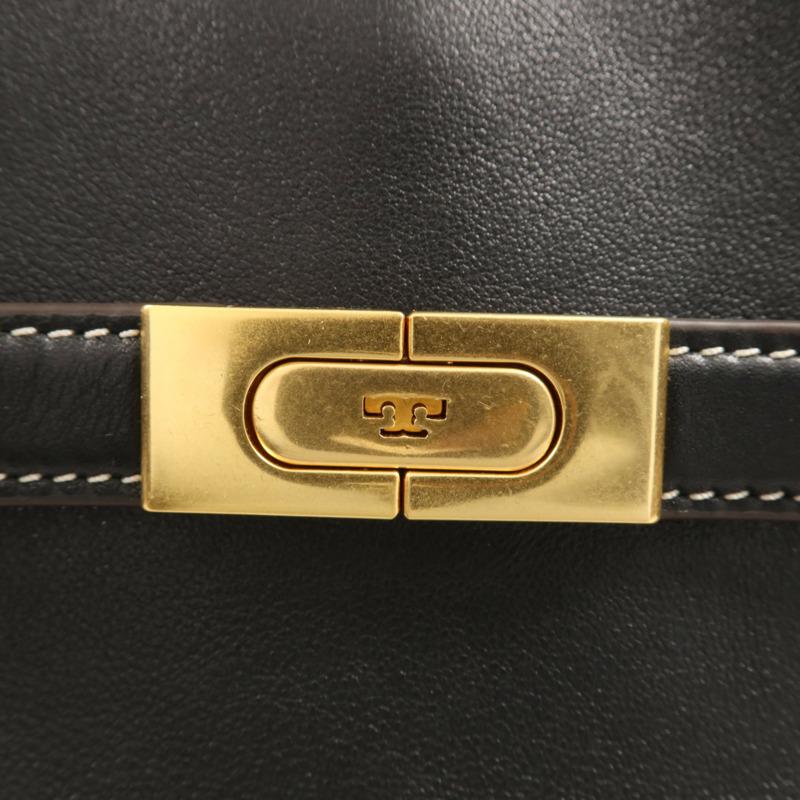 Tory Burch 牛皮皮革Lee Radziwill Petite Double Bag金扣手挽肩背兩用袋-5