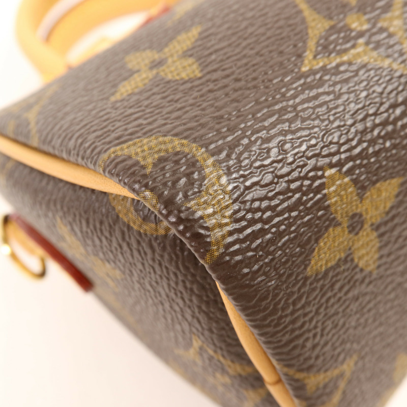 LOUIS VUITTON Monogram Vivienne Nano Speedy金扣手挽肩背兩用袋-9