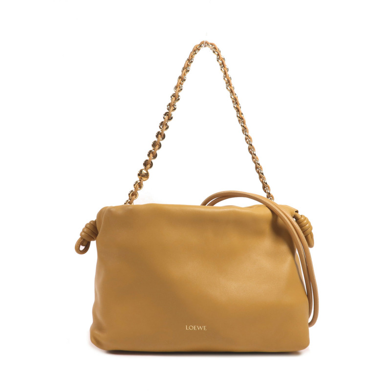 LOEWE 羊皮皮革Medium Flamenco Purse金扣手挽肩背兩用袋-0