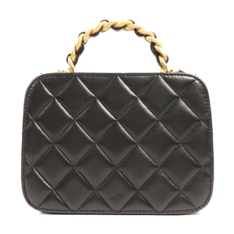 CHANEL 羊皮皮革Shoulder Bag金扣手挽肩背兩用袋-1