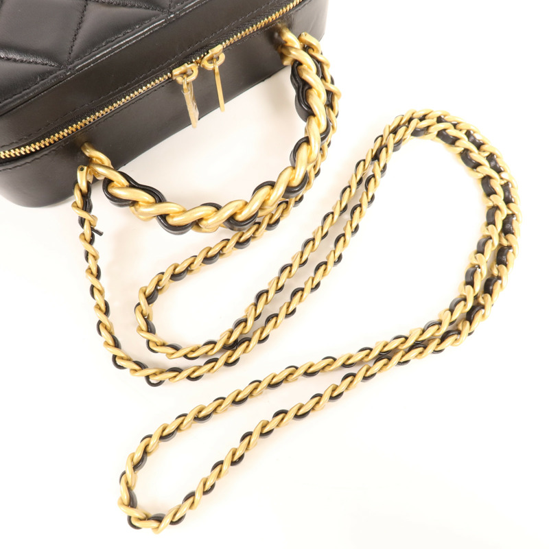 CHANEL 羊皮皮革Shoulder Bag金扣手挽肩背兩用袋-4