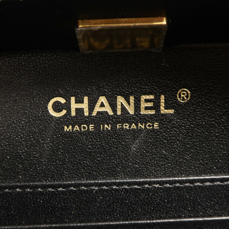 CHANEL 羊皮皮革Shoulder Bag金扣手挽肩背兩用袋-10