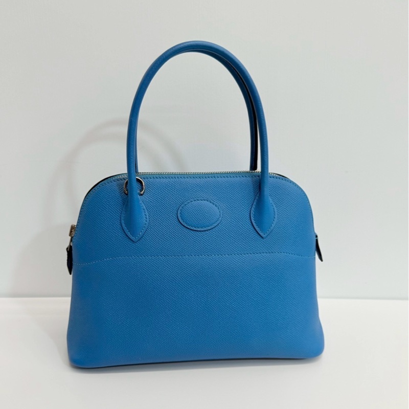 Hermes Bolide27 藍色銀釦-0