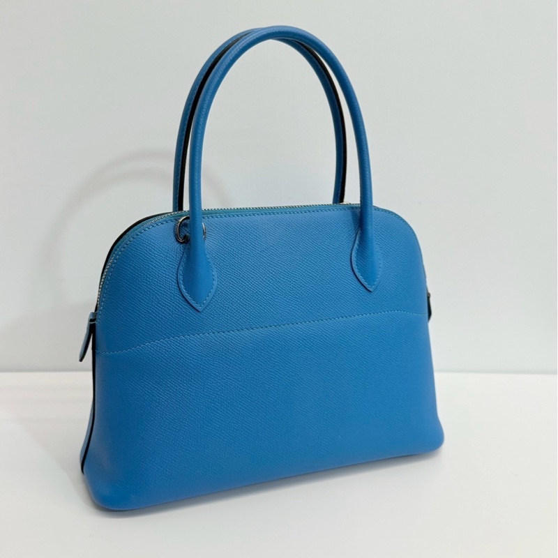 Hermes Bolide27 藍色銀釦-2