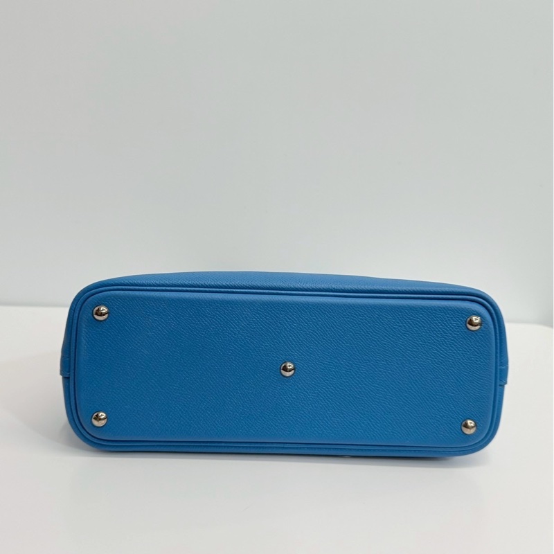 Hermes Bolide27 藍色銀釦-5