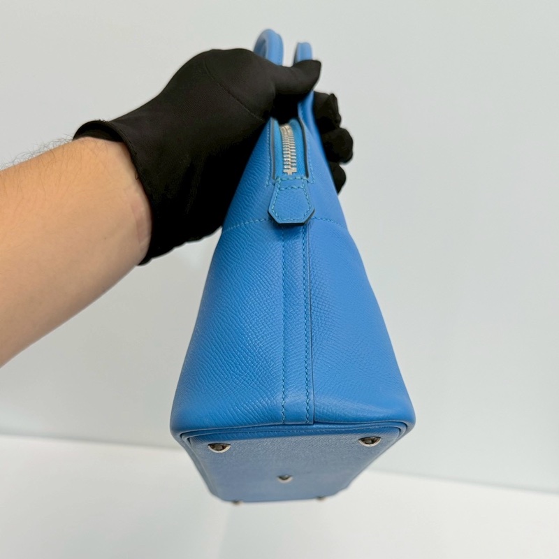 Hermes Bolide27 藍色銀釦-7