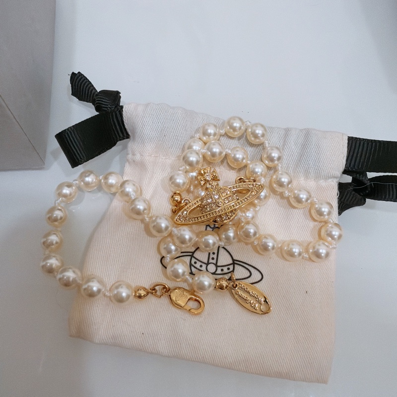 Vivienne Westwood 金色珍珠項鍊-2