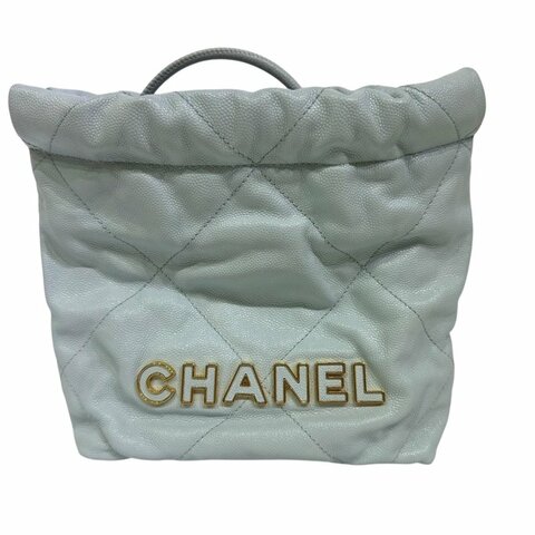 【美收精品】CHANEL寶寶藍荔枝皮紋22MINI 4-356