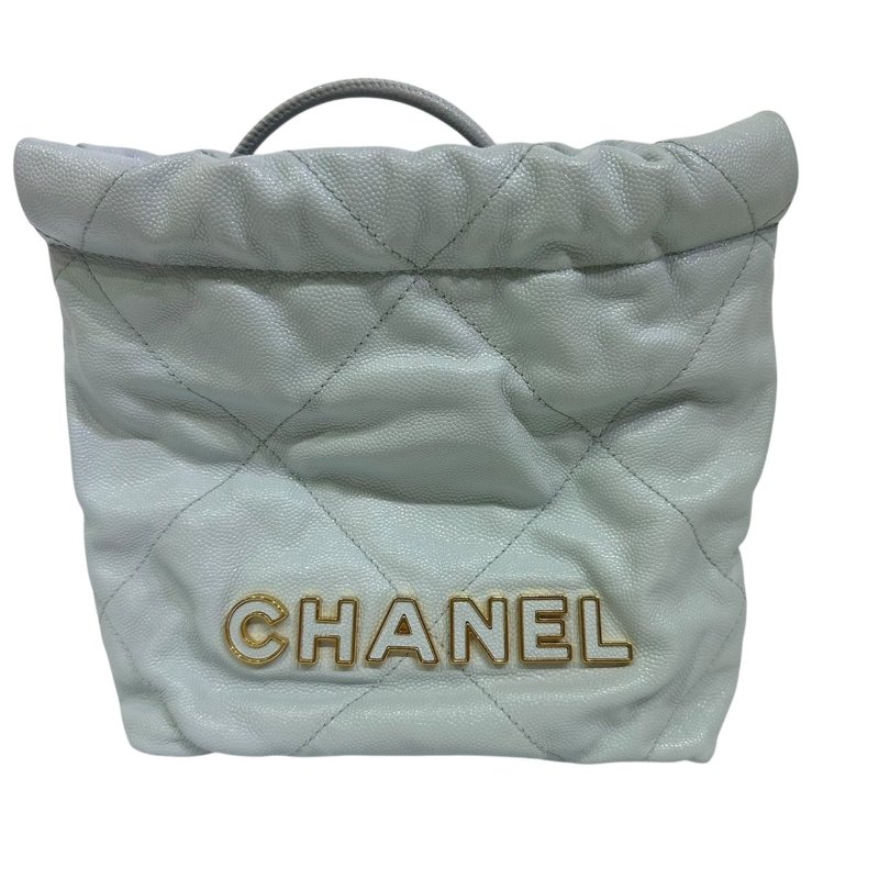 【美收精品】CHANEL寶寶藍荔枝皮紋22MINI 4-356-0