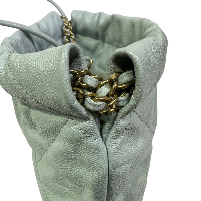 【美收精品】CHANEL寶寶藍荔枝皮紋22MINI 4-356-4