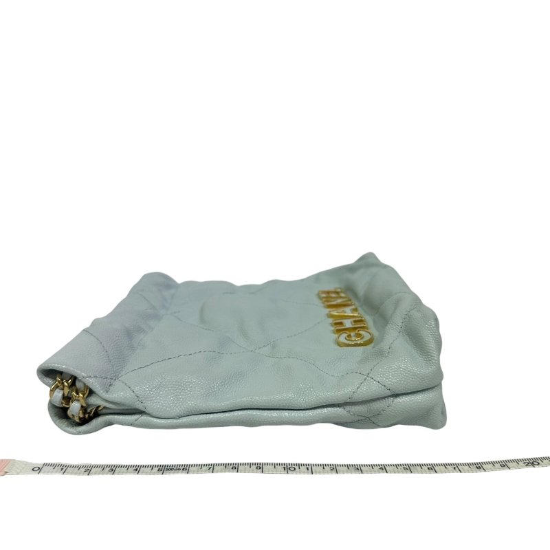 【美收精品】CHANEL寶寶藍荔枝皮紋22MINI 4-356-13