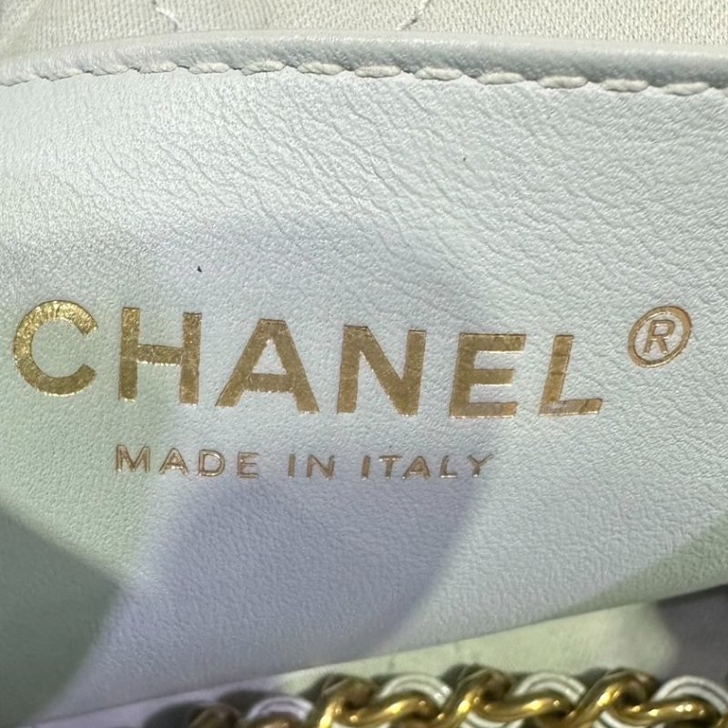 【美收精品】CHANEL寶寶藍荔枝皮紋22MINI 4-356-17