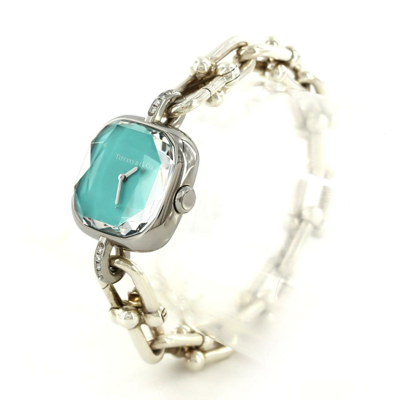 蒂芬妮五金錶帶 D 型手鐲 小號不銹鋼石英錶-1