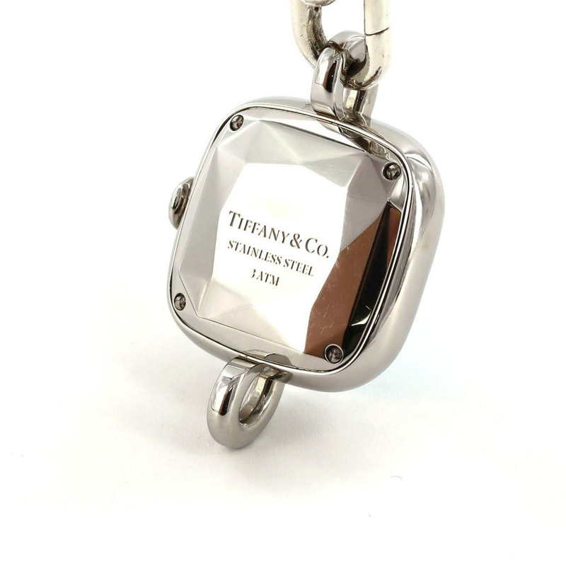 蒂芬妮五金錶帶 D 型手鐲 小號不銹鋼石英錶-5