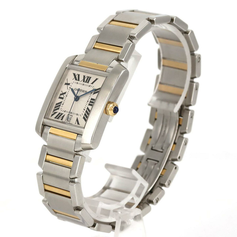 卡地亞 Tank Française LM 雙色腕錶 W51005Q4 SSxYG 自動腕錶-1