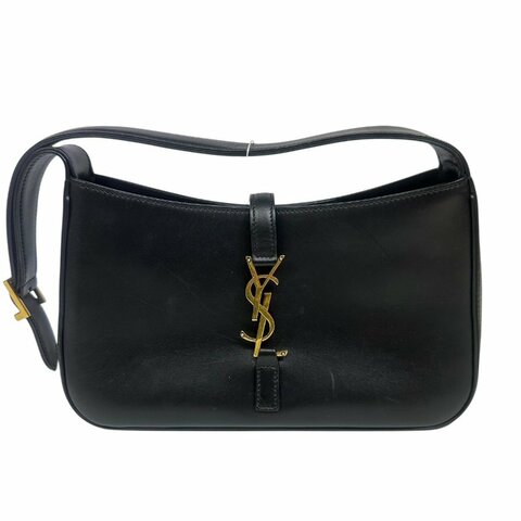 【美收精品】YSL黑色皮革金扣肩背包 4-462