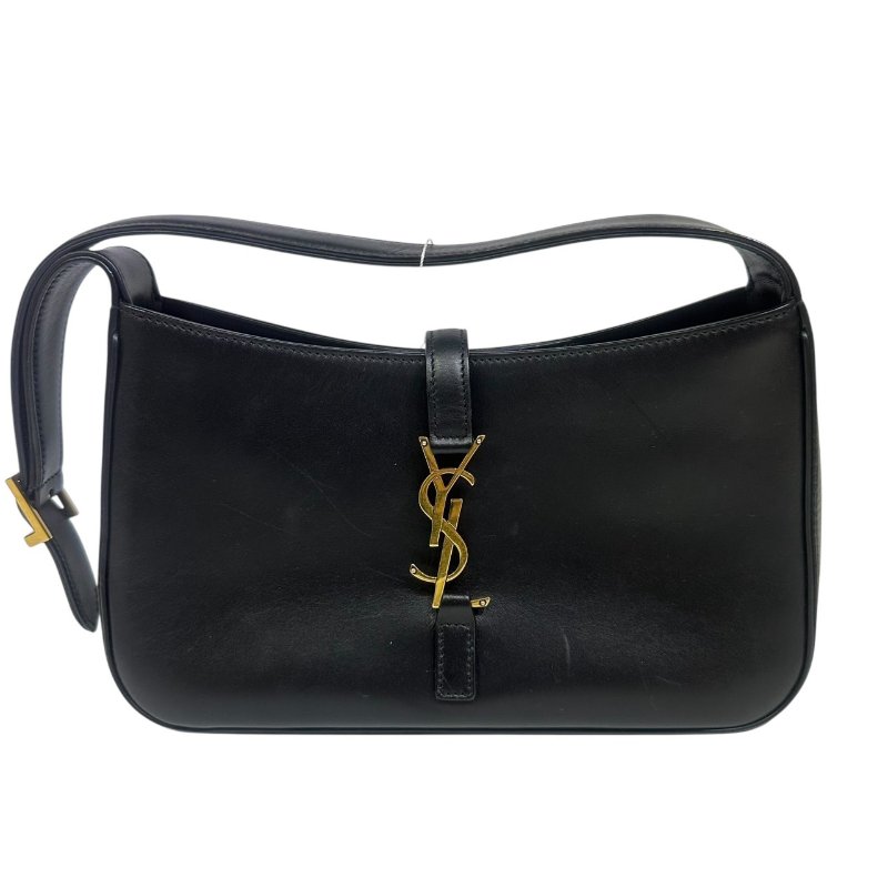 【美收精品】YSL黑色皮革金扣肩背包 4-462-0
