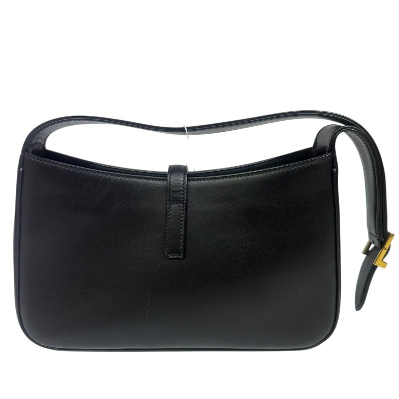 【美收精品】YSL黑色皮革金扣肩背包 4-462-1