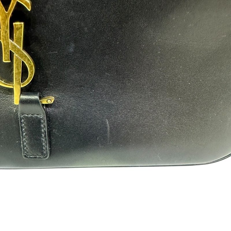 【美收精品】YSL黑色皮革金扣肩背包 4-462-3