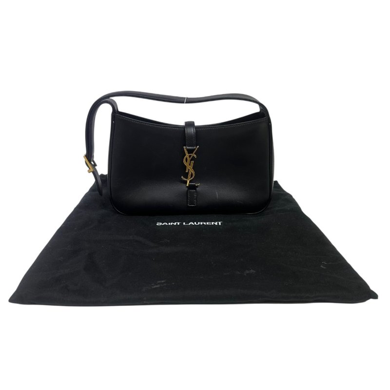 【美收精品】YSL黑色皮革金扣肩背包 4-462-7
