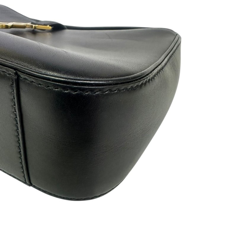 【美收精品】YSL黑色皮革金扣肩背包 4-462-12