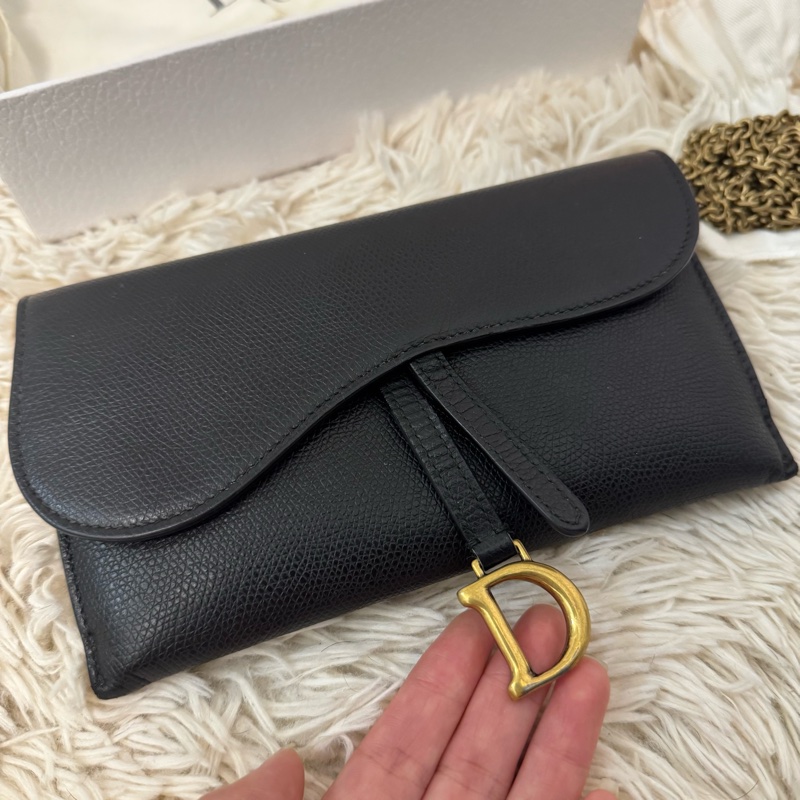 Dior saddle 牛皮長夾 WOC-1