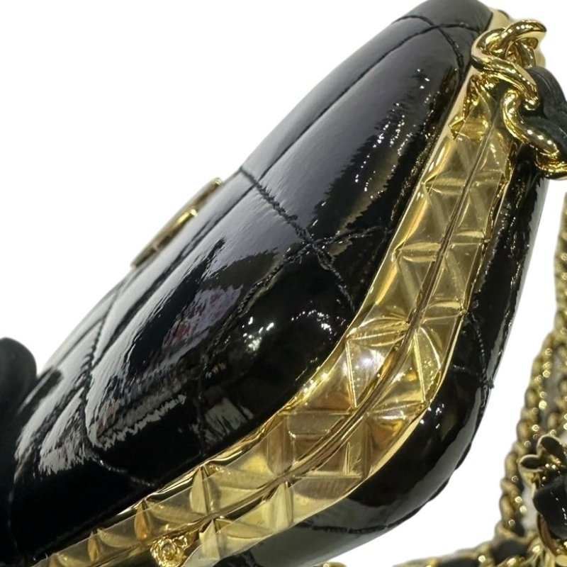 【美收精品】CHANEL黑色亮皮小肩背包 4-475-2