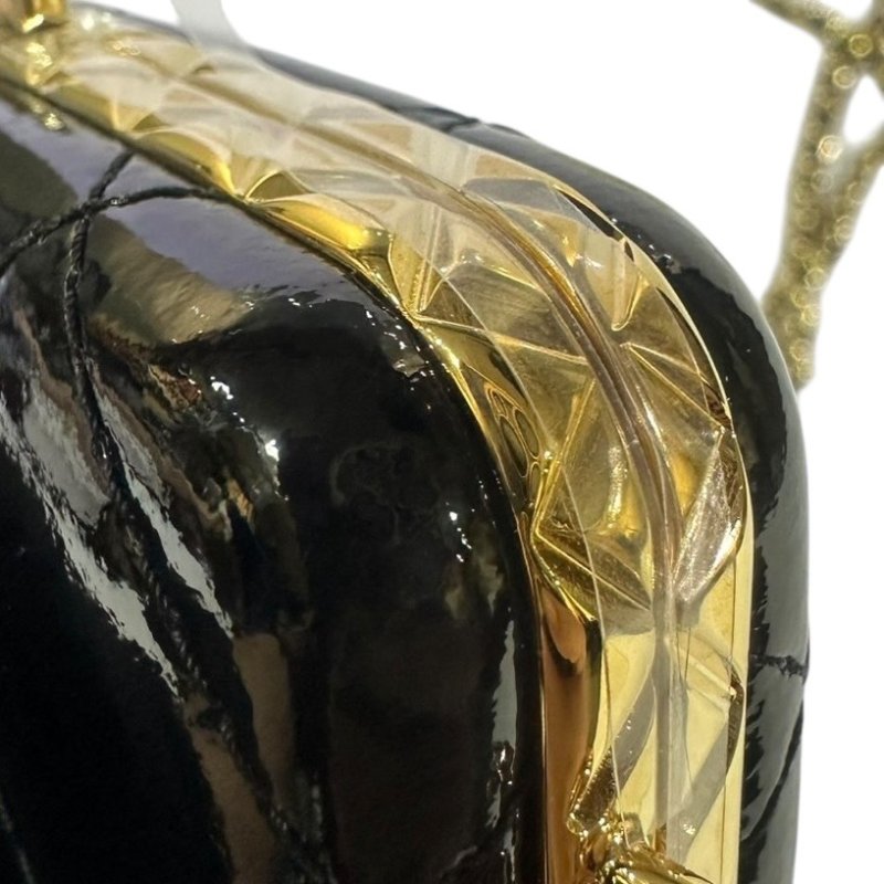 【美收精品】CHANEL黑色亮皮小肩背包 4-475-3