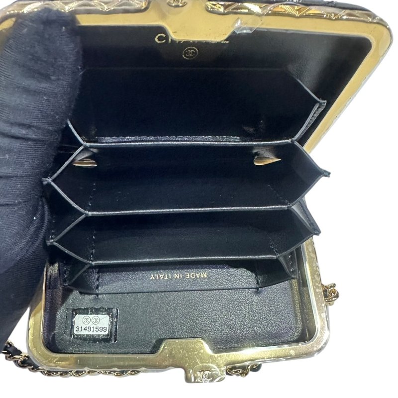 【美收精品】CHANEL黑色亮皮小肩背包 4-475-10