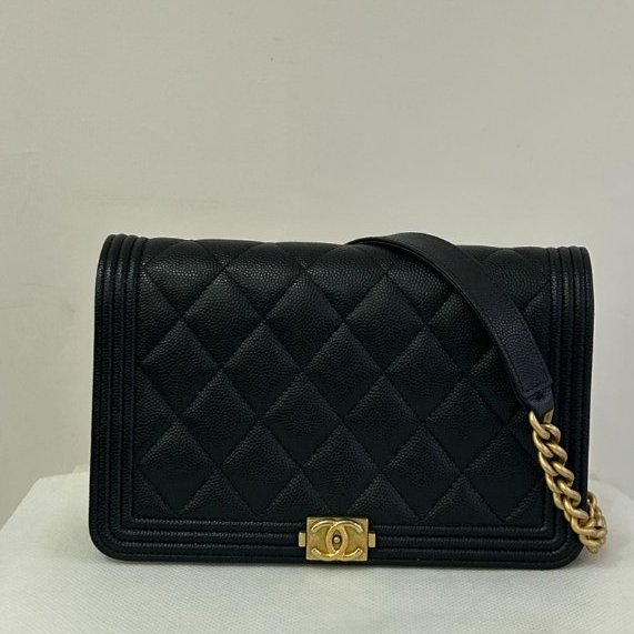 CHANEL 黑荔枝金鍊 BOY-WOC-0